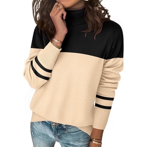Zeagoo Women’s Turtleneck Sweater Long Sleeve Casual Knit Pullover Top 2026(Pat1)