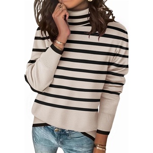 Zeagoo Women’s Turtleneck Sweater Long Sleeve Casual Knit Pullover Top 2026(Pat2)