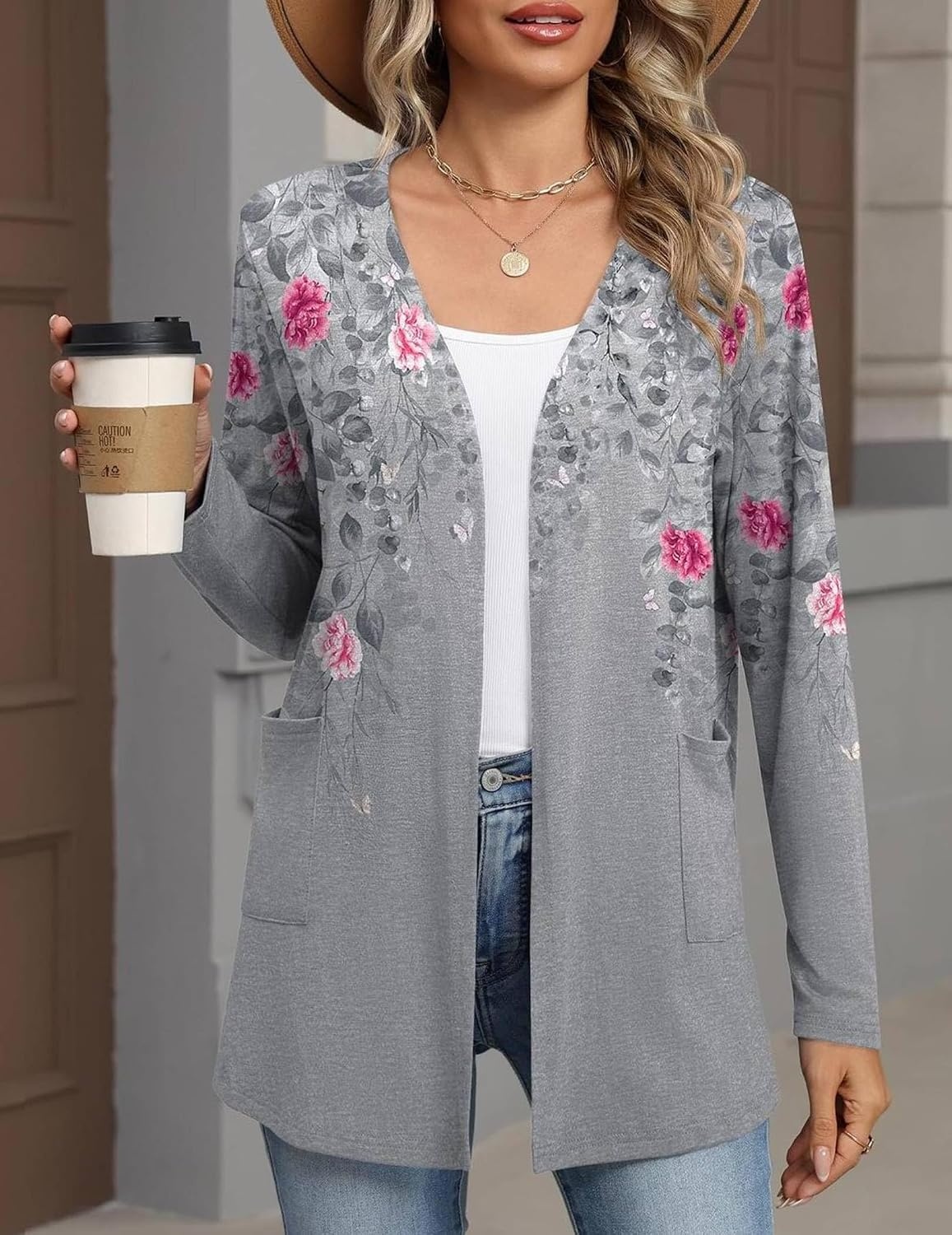 image:imageZeagoo Cardigan Sweaters for Women 2026 Loose Fit Lightweight Fall OutfitsHf36