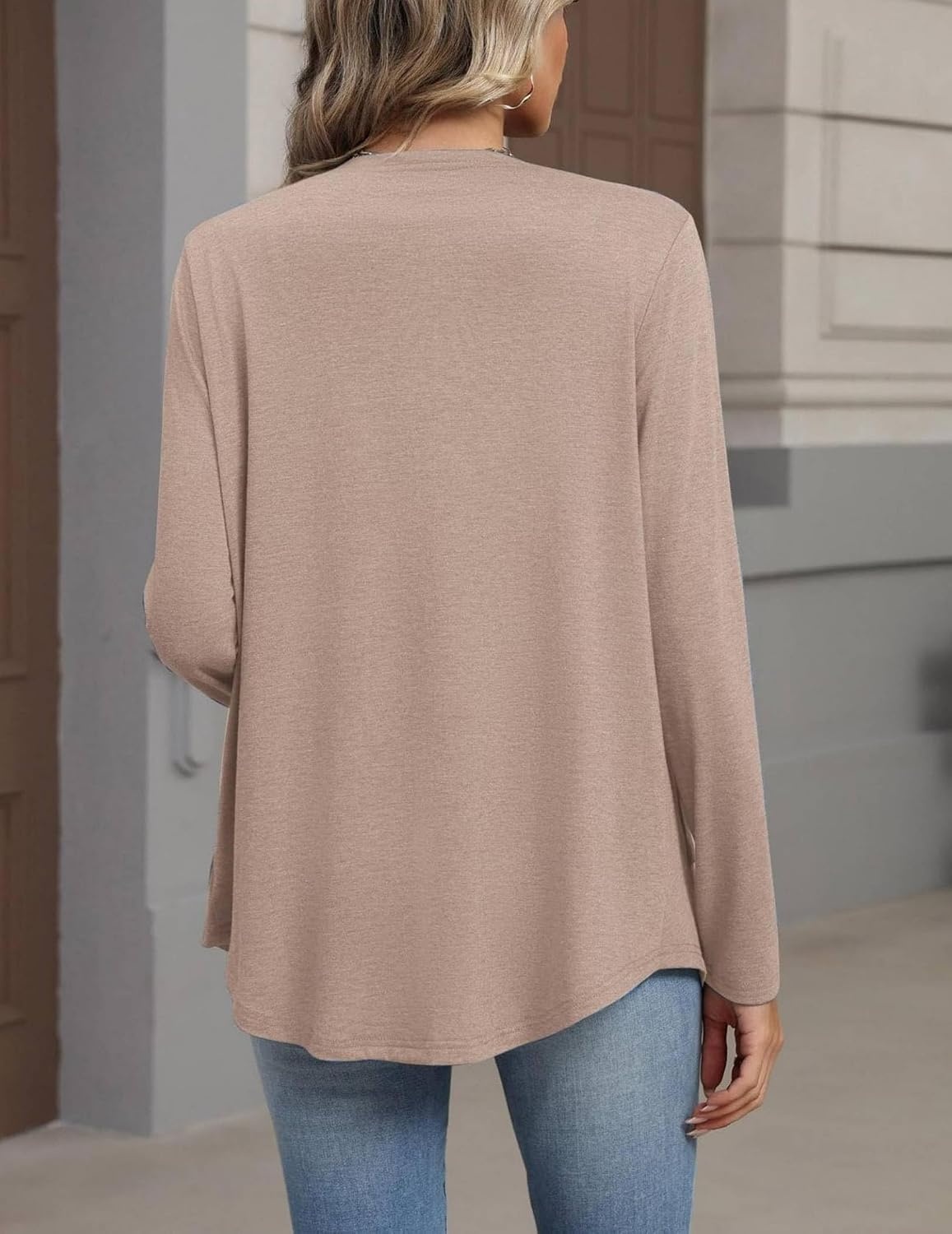 image:imageZeagoo Cardigan Sweaters for Women 2026 Loose Fit Lightweight Fall OutfitsKhaki