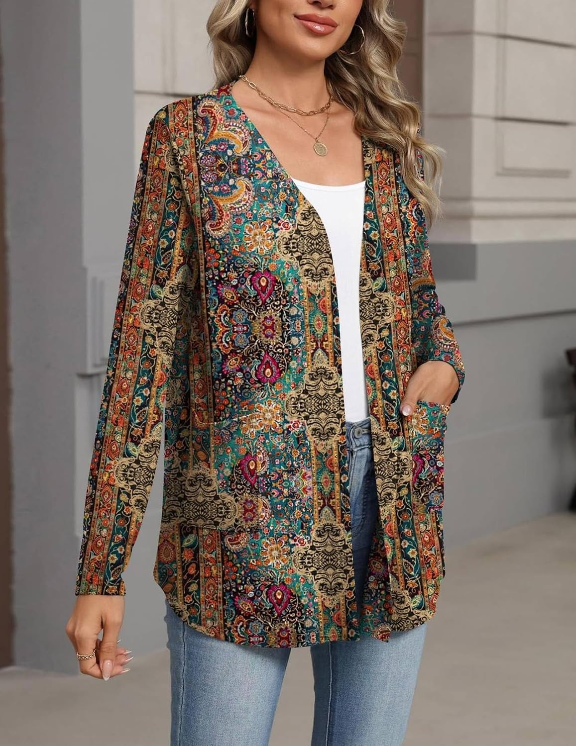 image:imageZeagoo Cardigan Sweaters for Women 2026 Loose Fit Lightweight Fall OutfitsMz721