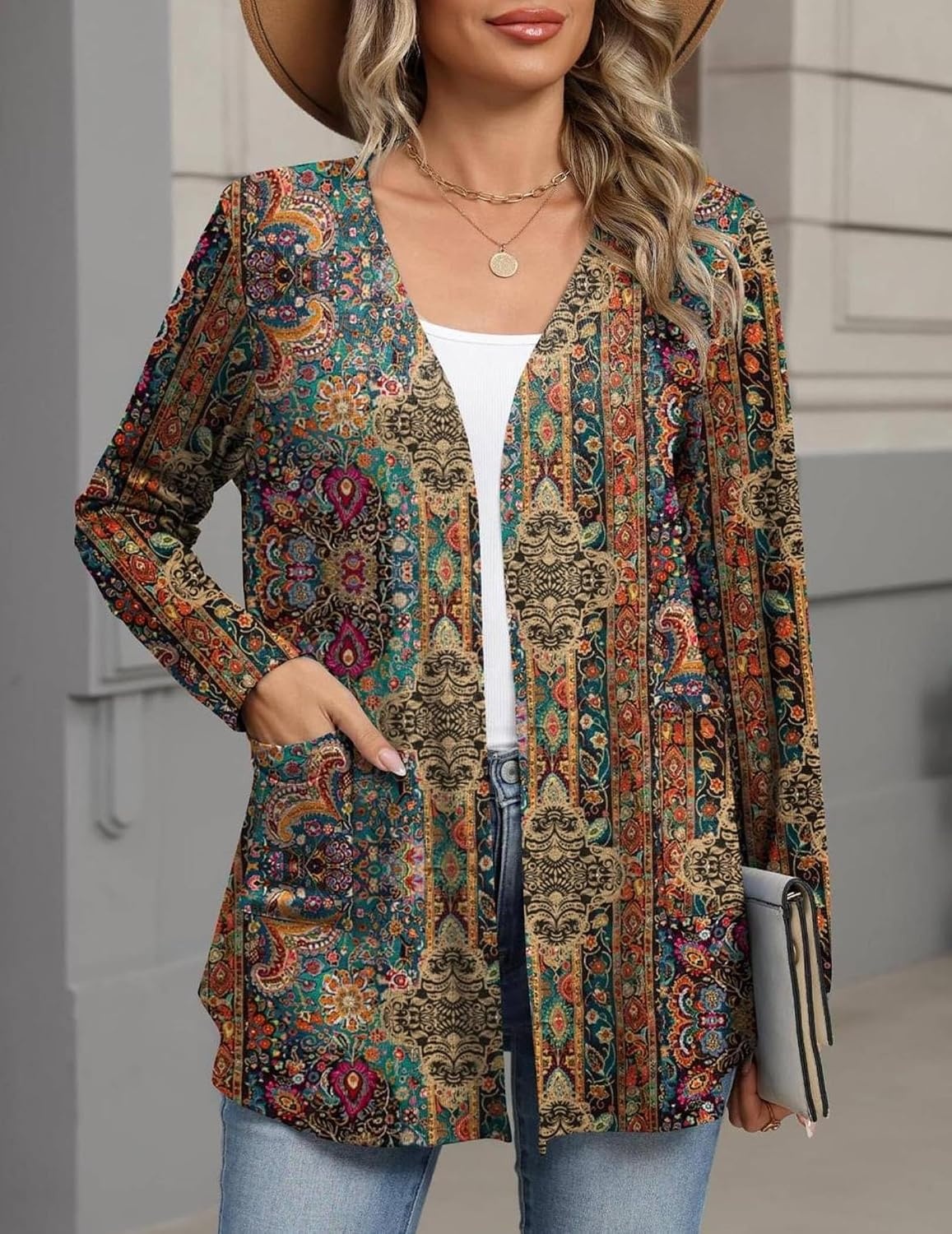 image:imageZeagoo Cardigan Sweaters for Women 2026 Loose Fit Lightweight Fall OutfitsMz721