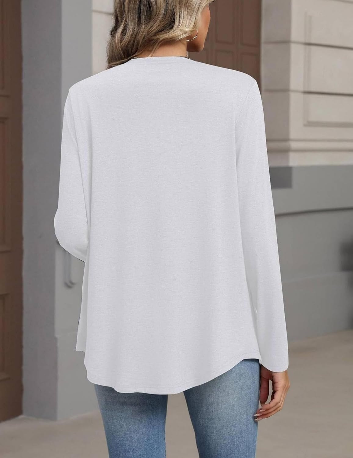 image:imageZeagoo Cardigan Sweaters for Women 2026 Loose Fit Lightweight Fall OutfitsWhite