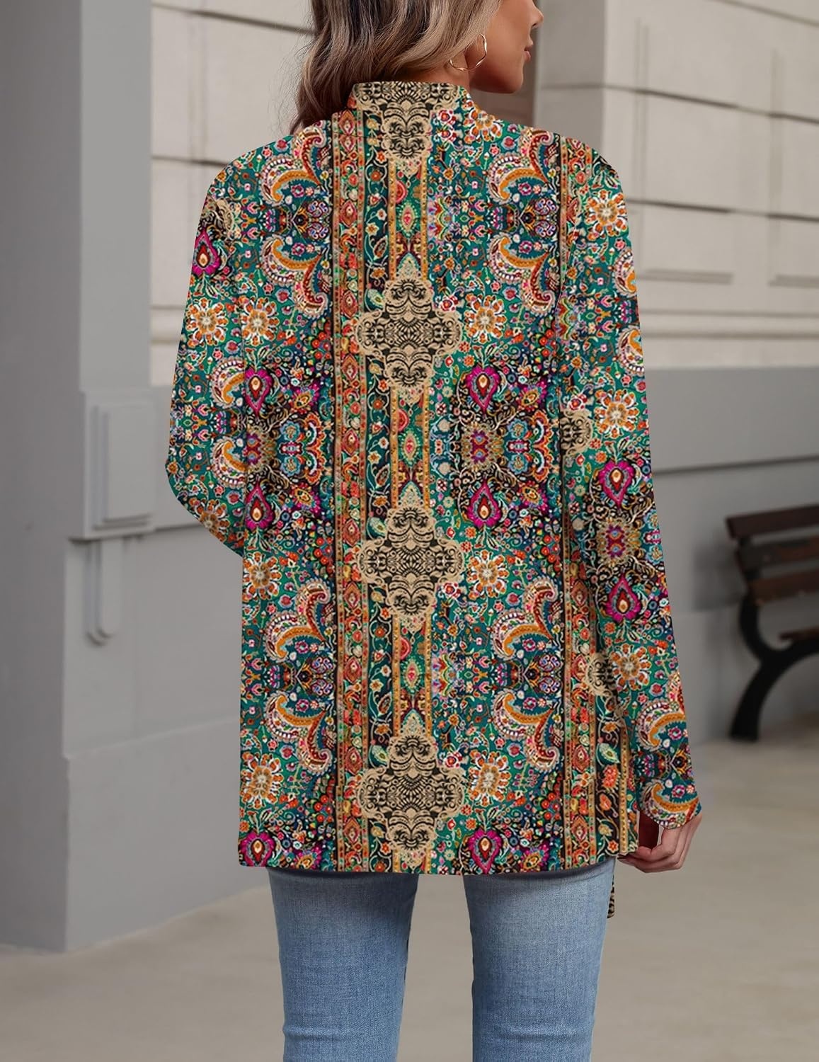 image:imageZeagoo Lightweight Cardigan for Women Long Sleeve Open Front CardigansA Multicolormz721