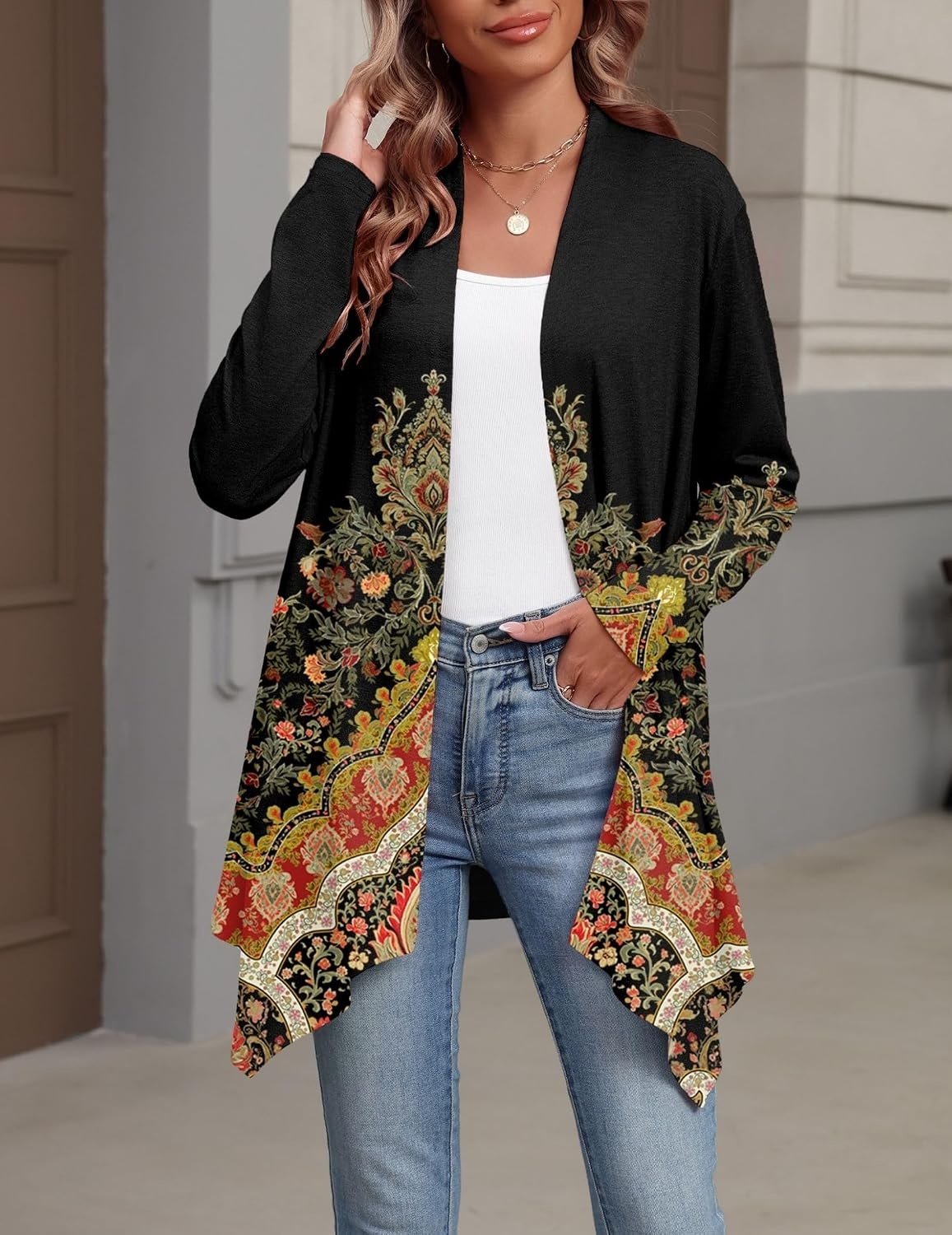 image:imageZeagoo Lightweight Cardigan for Women Long Sleeve Open Front CardigansMz933