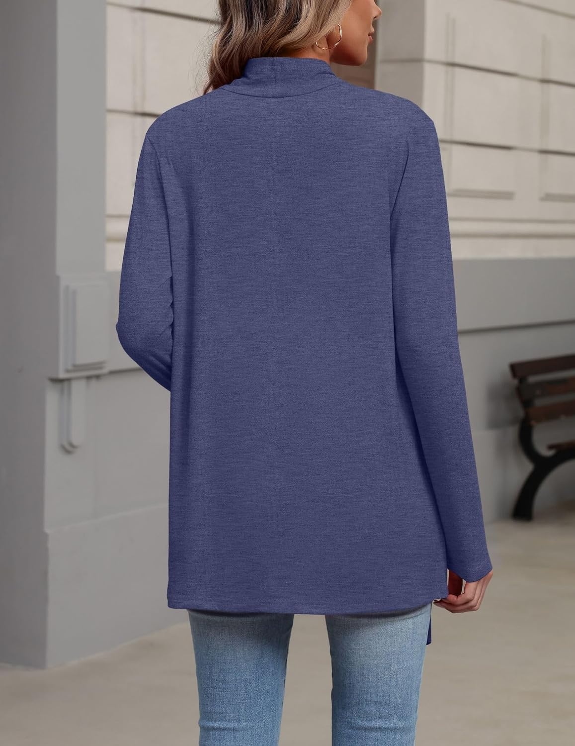 image:imageZeagoo Lightweight Cardigan for Women Long Sleeve Open Front CardigansNavy Blue