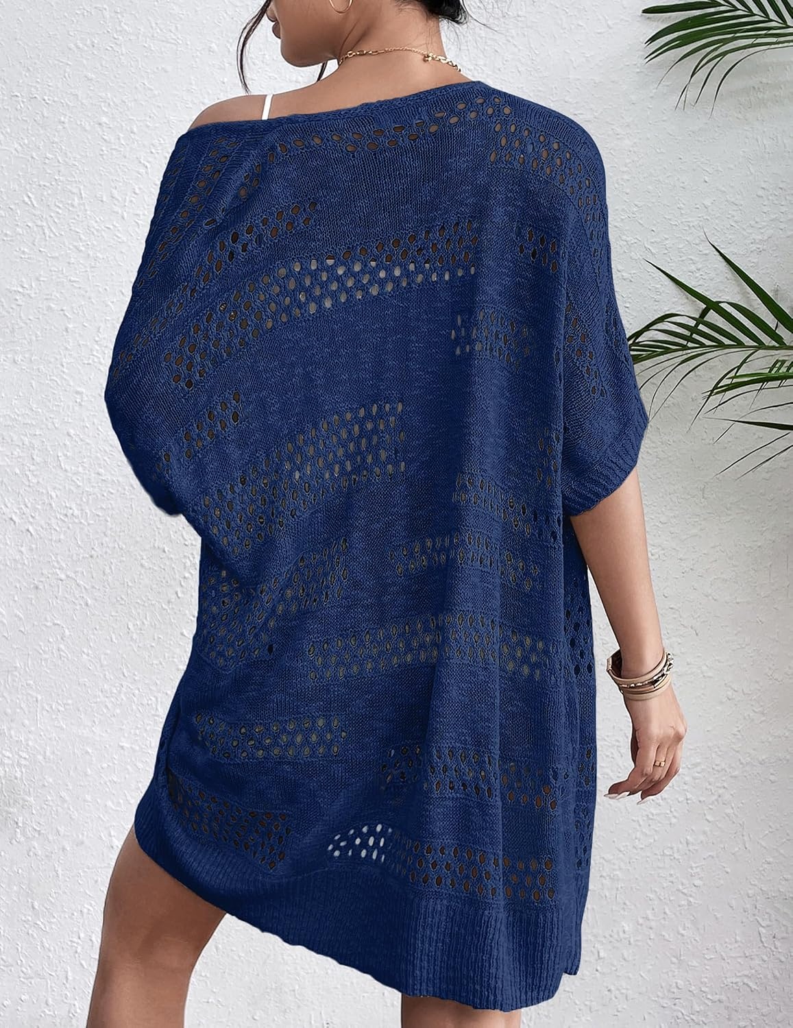 image:imageZeagoo Lightweight Summer Crochet Cardigan for WomenNavy Blue