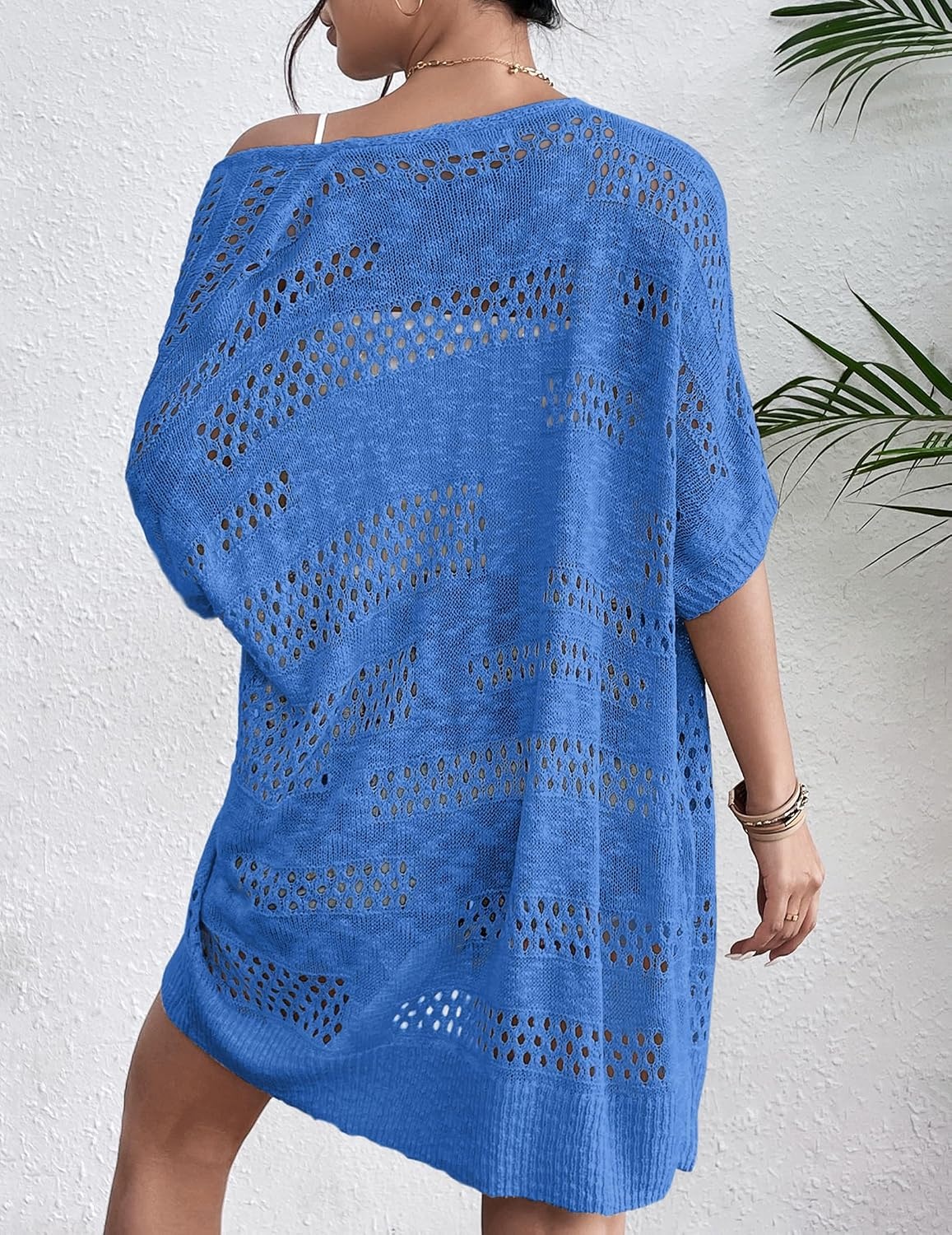 image:imageZeagoo Lightweight Summer Crochet Cardigan for WomenRoyal Blue