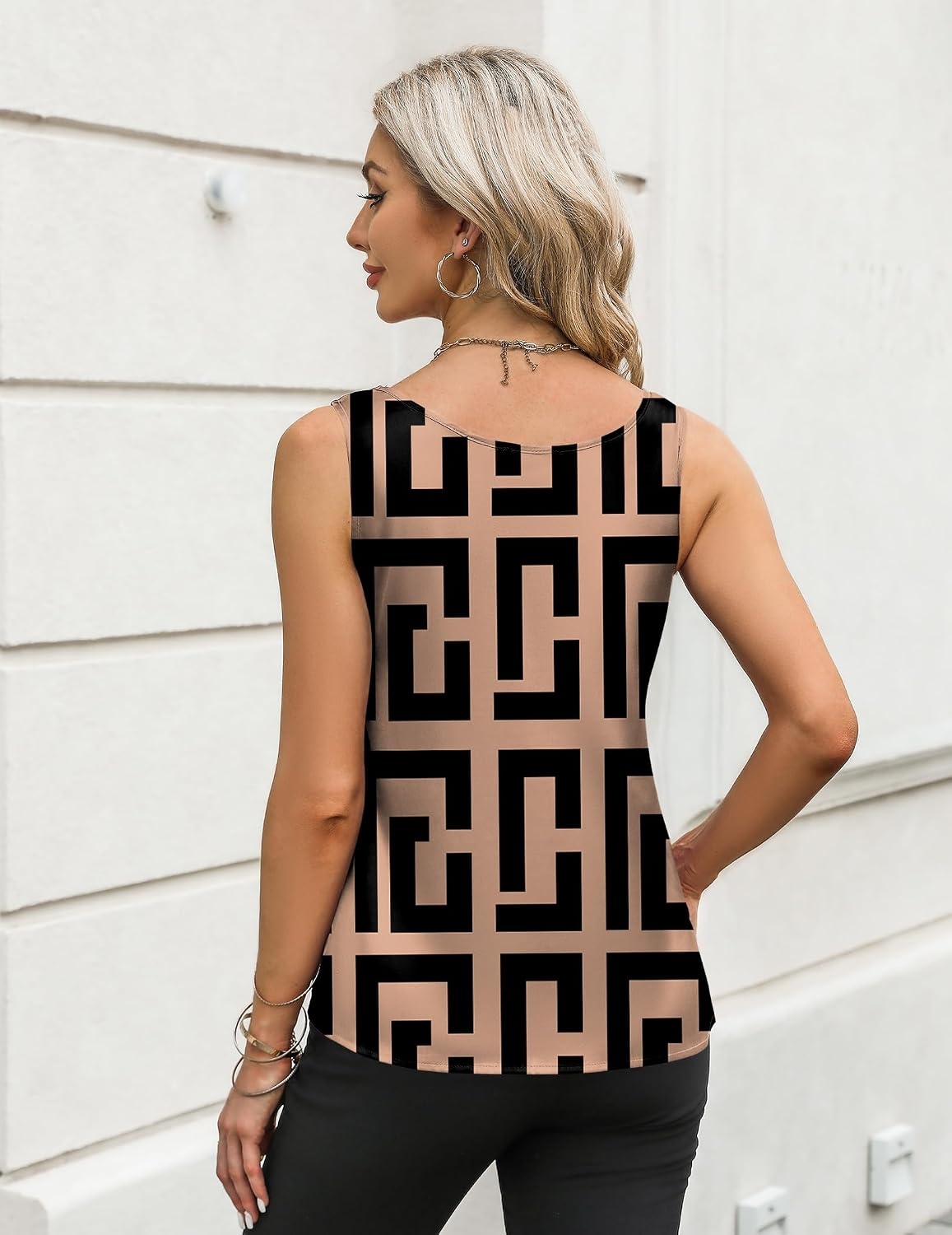 image:imageZeagoo Silk Satin Tank Tops for Women Scoop Neck Sleeveless Camisole TopsJh308