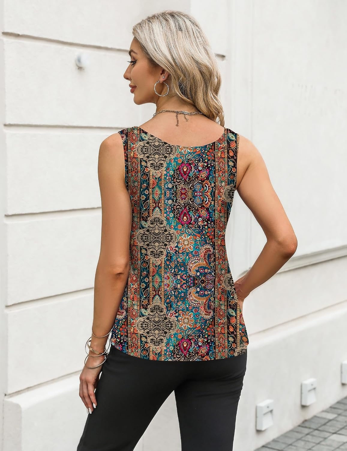 image:imageZeagoo Silk Satin Tank Tops for Women Scoop Neck Sleeveless Camisole TopsMz721