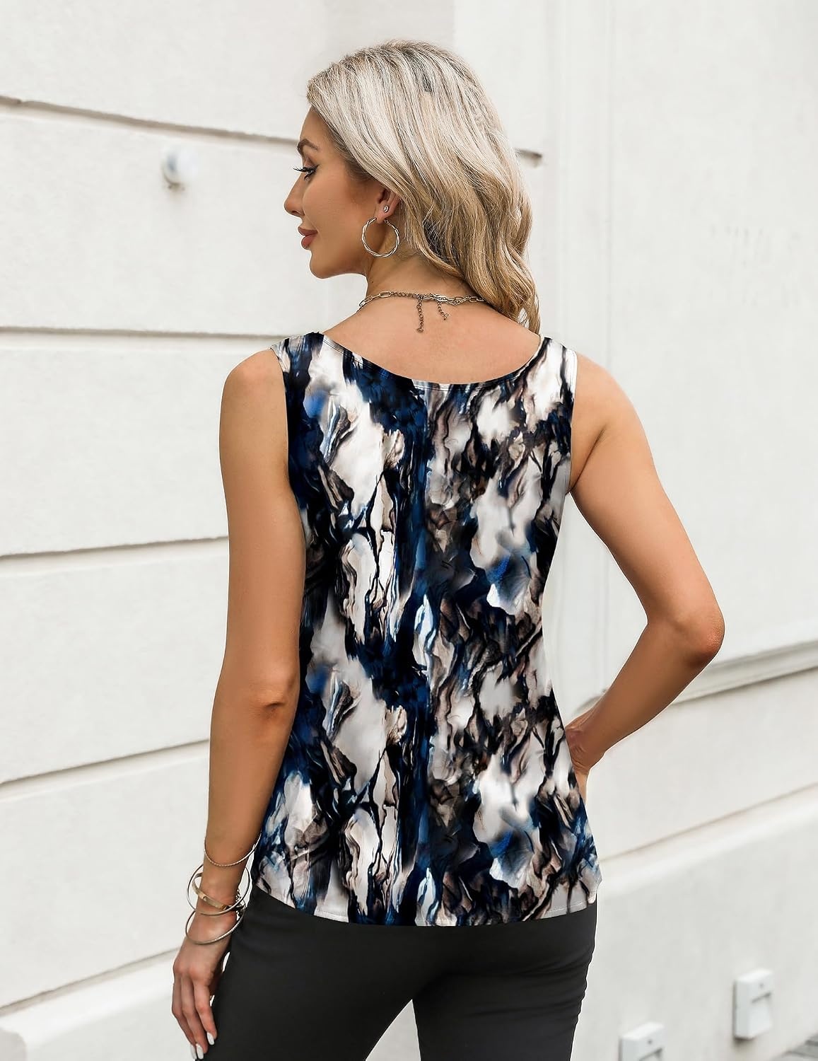 image:imageZeagoo Silk Satin Tank Tops for Women Scoop Neck Sleeveless Camisole TopsZr220