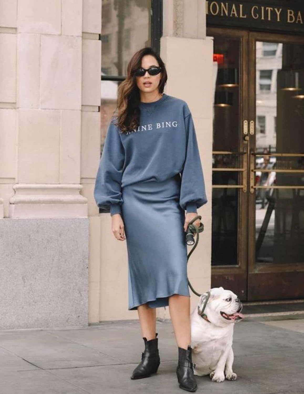 image:imageZeagoo Skirts for Women High Waist Skirt Elegant Midi Skirt SatinClear Blue