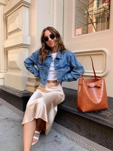 image:imageZeagoo Skirts for Women High Waist Skirt Elegant Midi Skirt SatinCracker Khaki