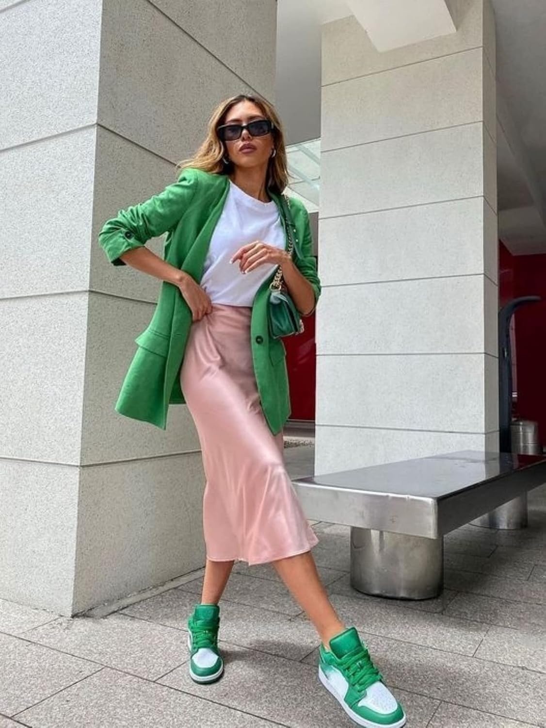 image:imageZeagoo Skirts for Women High Waist Skirt Elegant Midi Skirt SatinPink