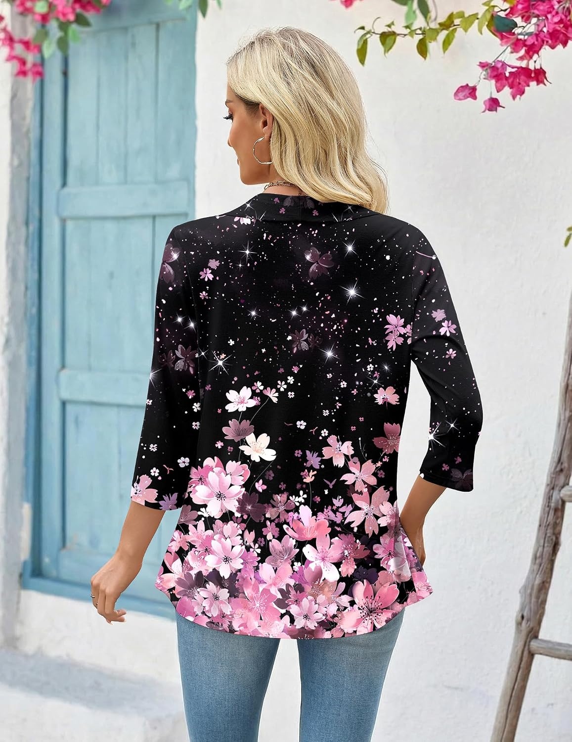 image:imageZeagoo Womens 2026 Summer 34 Sleeve Lightweight Cardigans Ruffles CoverupSf31