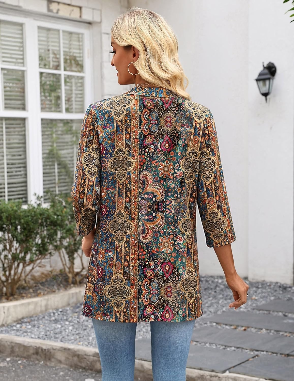 image:imageZeagoo Womens 34 Sleeve Lightweight Cardigan Casual Open Front CardigansAmz721