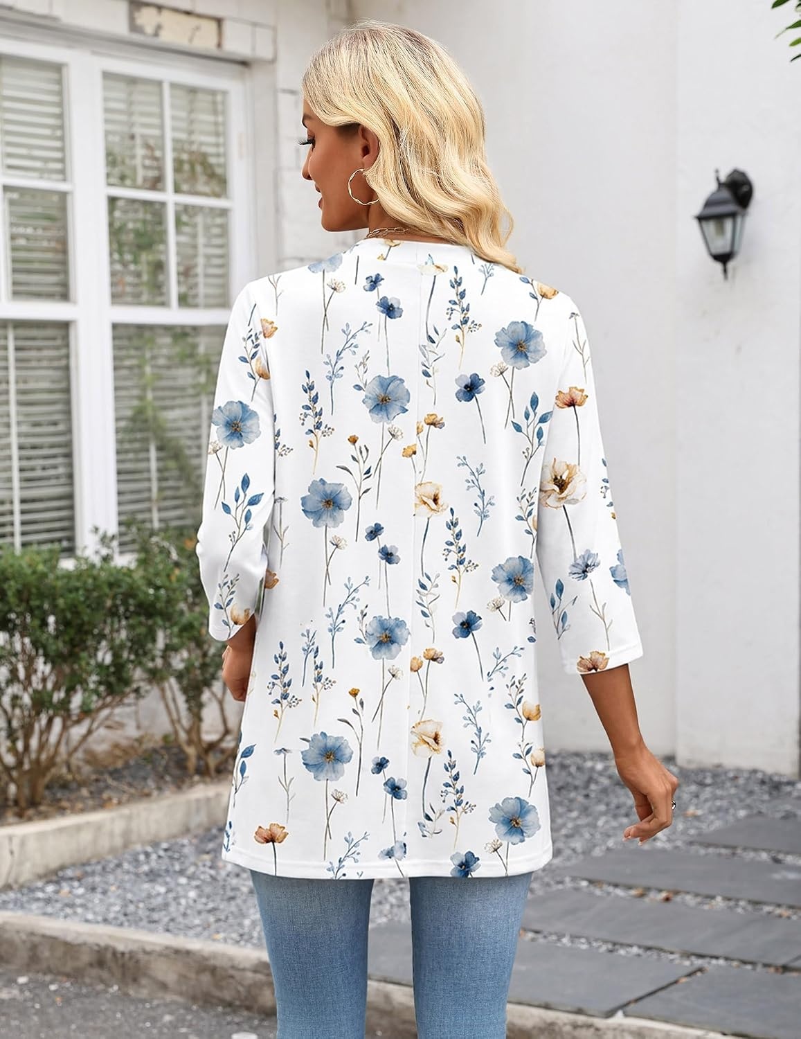 image:imageZeagoo Womens 34 Sleeve Lightweight Cardigan Casual Open Front CardigansBf290