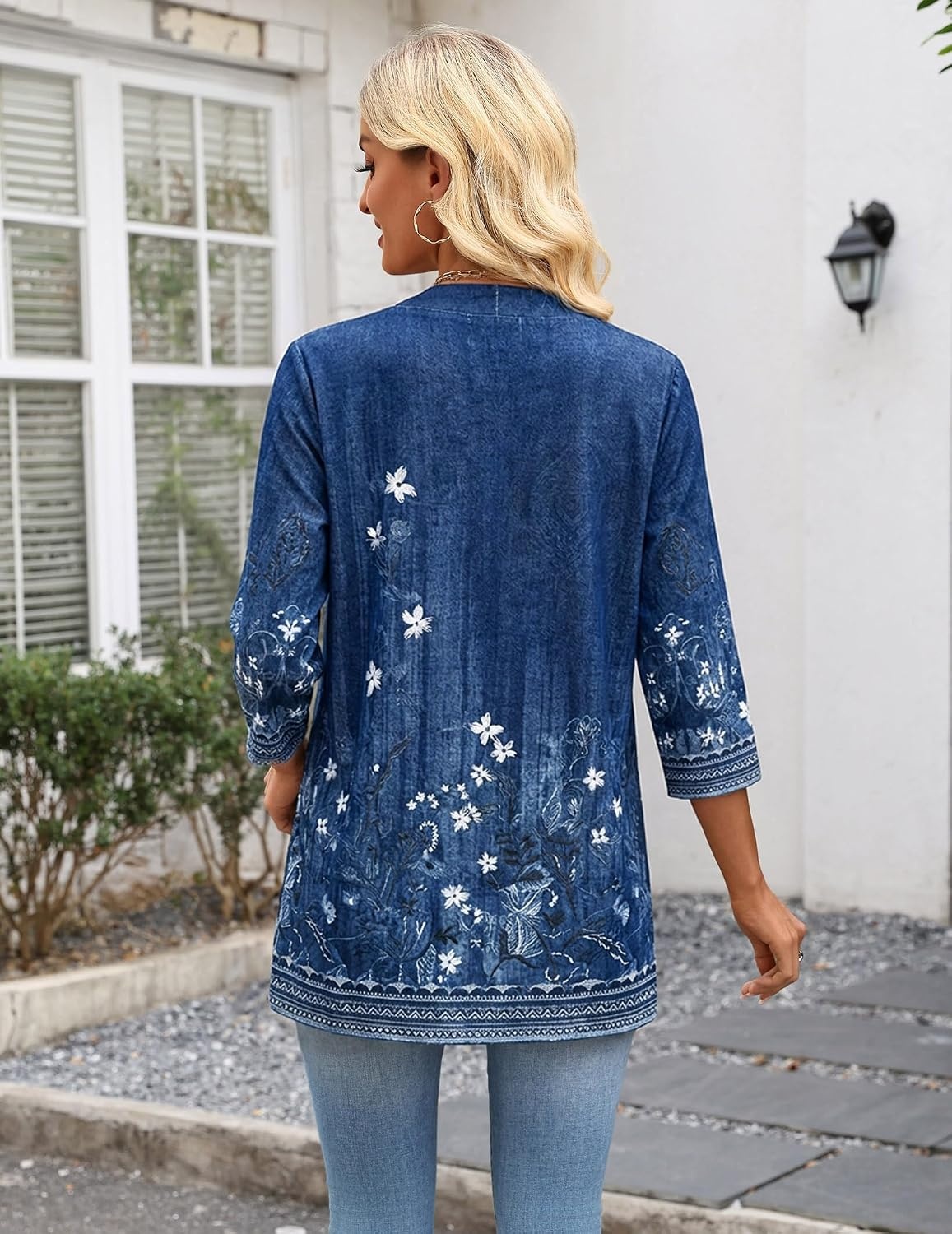 image:imageZeagoo Womens 34 Sleeve Lightweight Cardigan Casual Open Front CardigansMz845