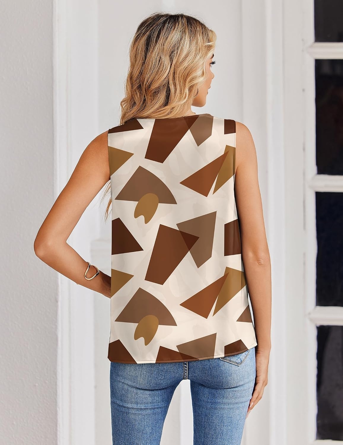 image:imageZeagoo Womens Silk Satin Tank Tops V Neck Camisoles Sleeveless BlousesPjh587