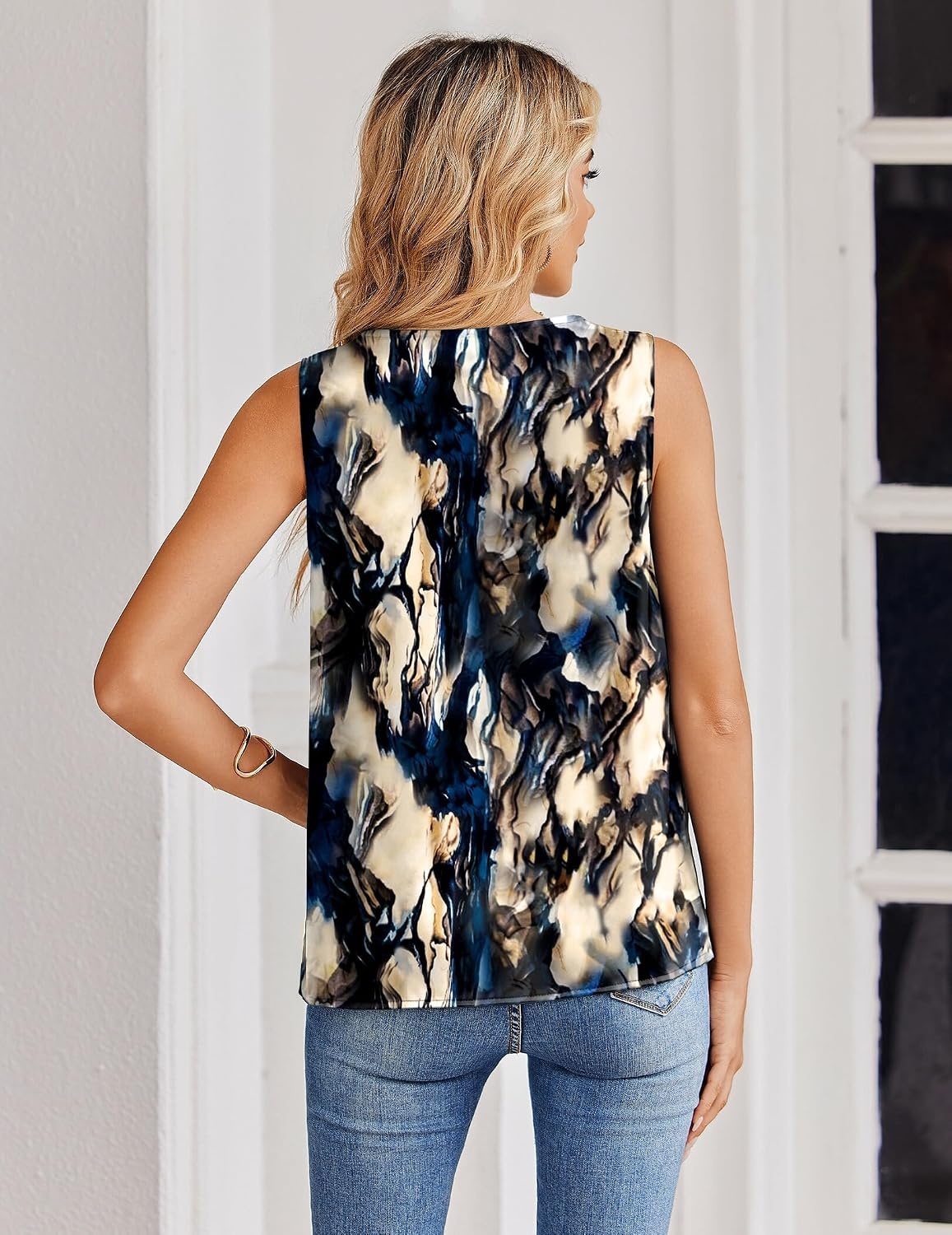 image:imageZeagoo Womens Silk Satin Tank Tops V Neck Camisoles Sleeveless BlousesPzr220