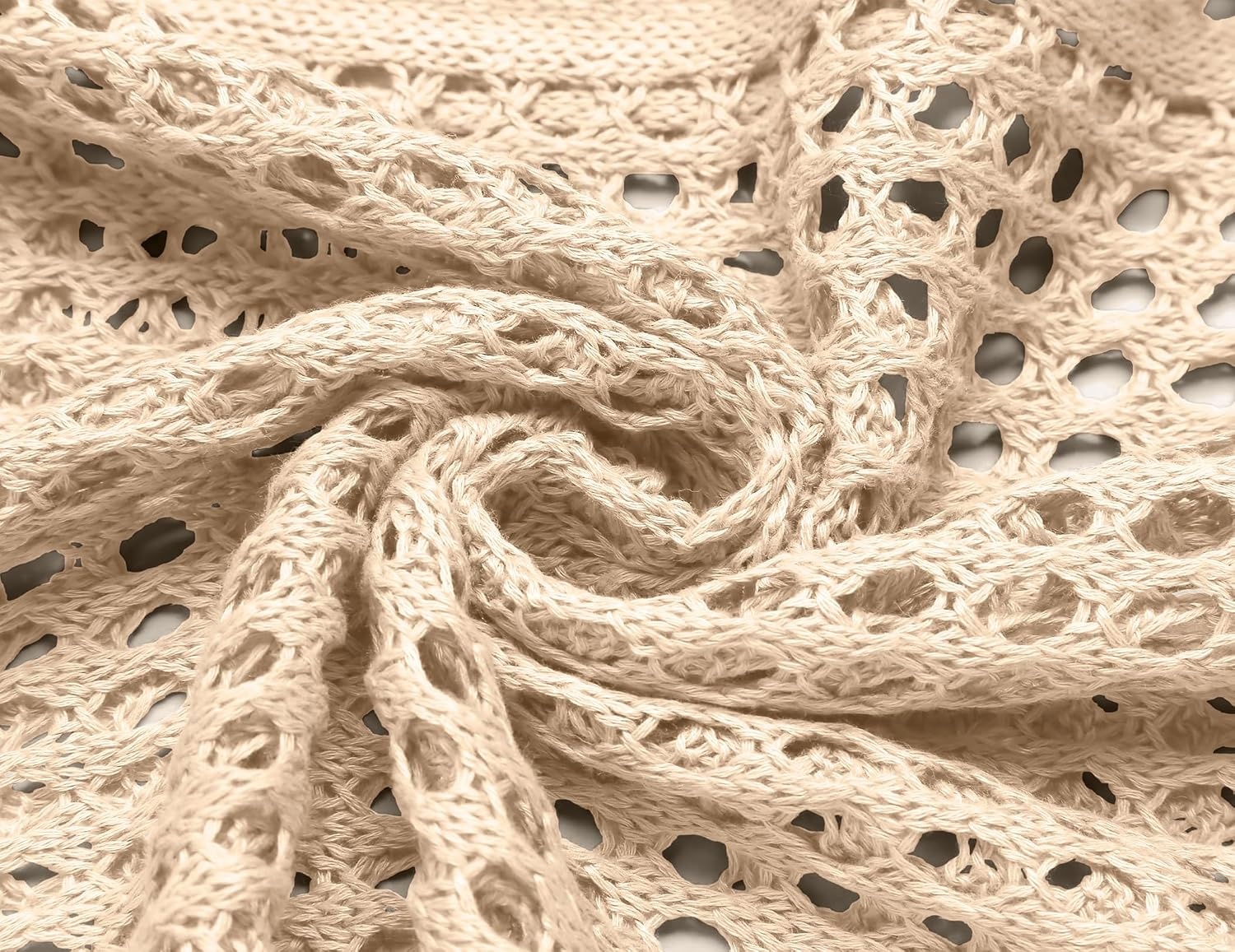 image:imageZeagoo Womens Summer Crochet Cardigan Boho Kimono Oversized Sweater TopsApricot