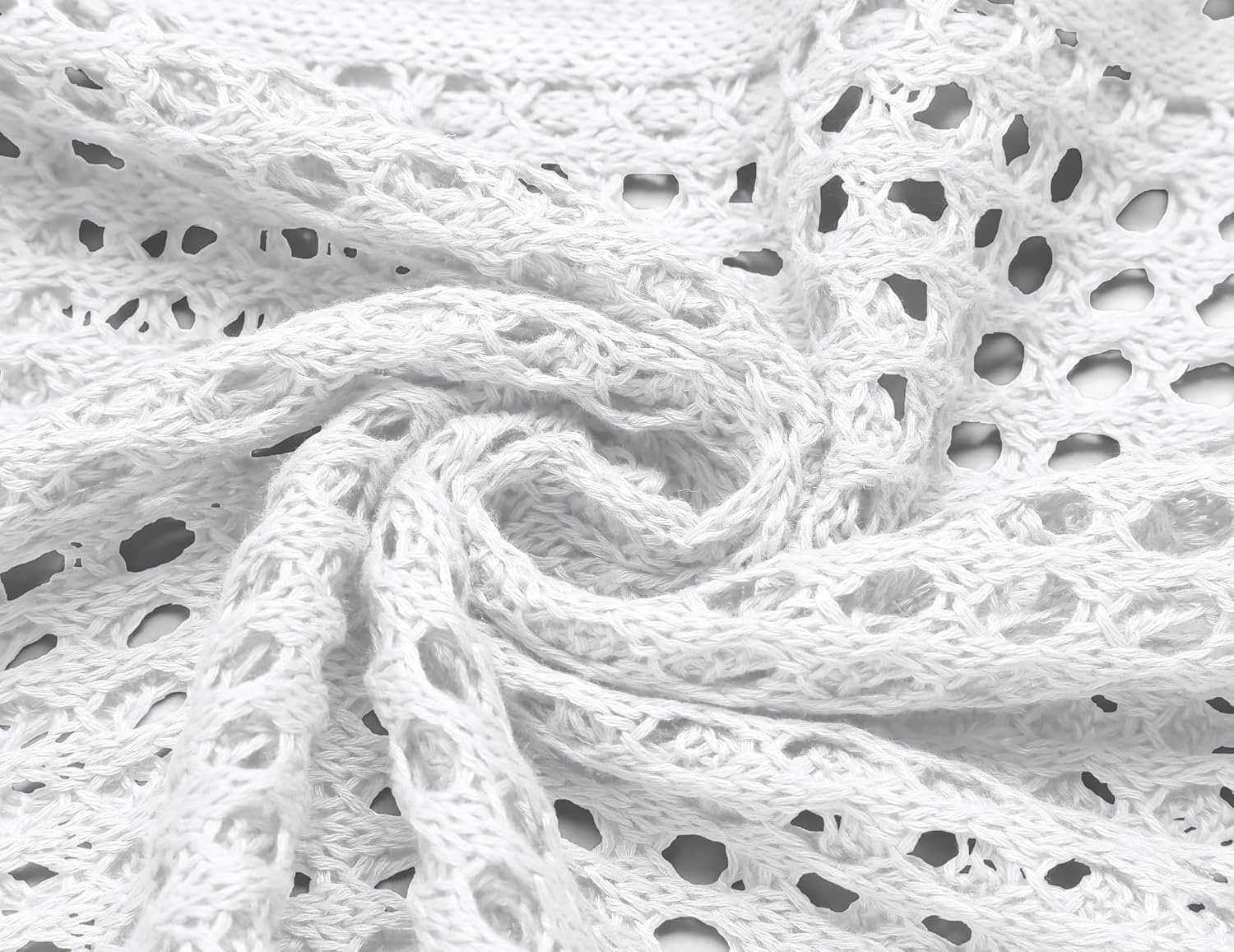 image:imageZeagoo Womens Summer Crochet Cardigan Boho Kimono Oversized Sweater TopsWhite