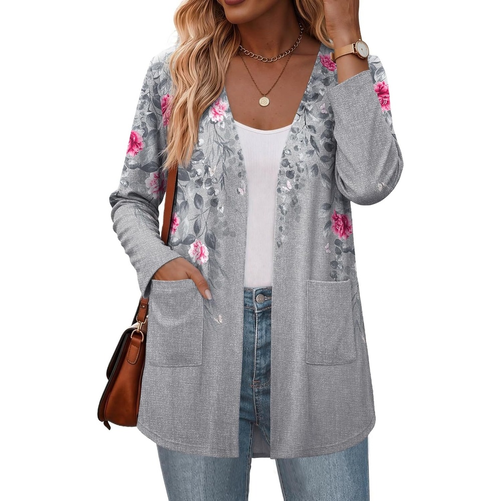 image:imageZeagoo Cardigan Sweaters for Women 2026 Loose Fit Lightweight Fall OutfitsHf36