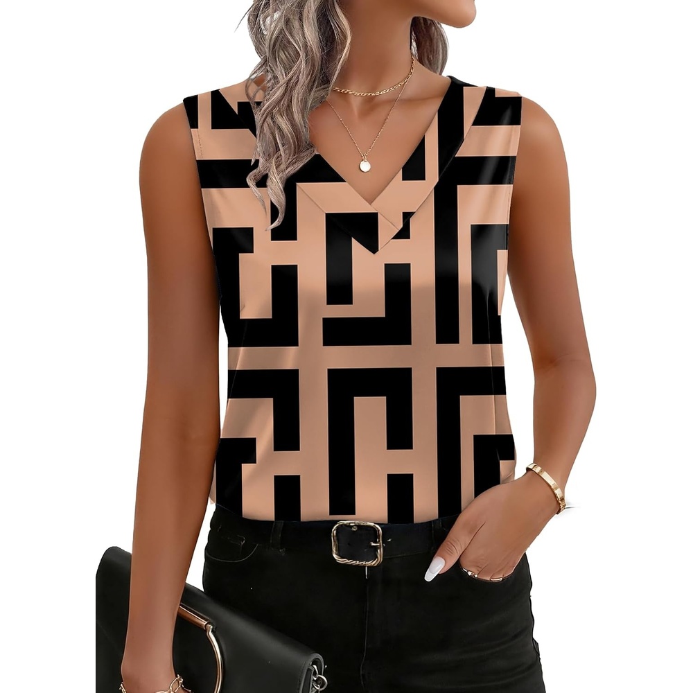 image:imageZeagoo Womens Silk Satin Tank Tops V Neck Camisoles Sleeveless BlousesPjh308