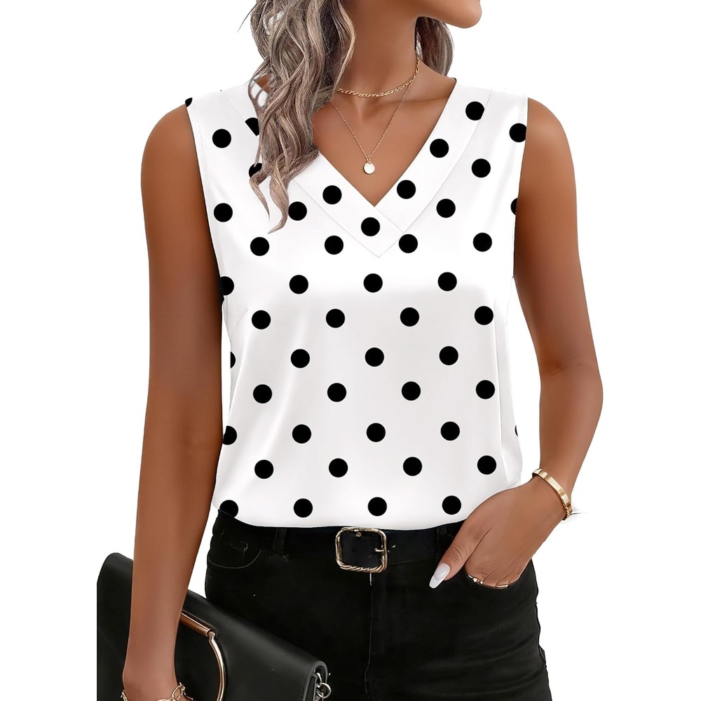 image:imageZeagoo Womens Silk Satin Tank Tops V Neck Camisoles Sleeveless BlousesPjh592