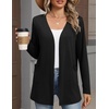 Zeagoo Cardigan Sweaters for Women 2026 Loose Fit Lightweight Fall Outfits(Black)