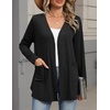 Zeagoo Cardigan Sweaters for Women 2026 Loose Fit Lightweight Fall Outfits(Black)