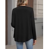 Zeagoo Cardigan Sweaters for Women 2026 Loose Fit Lightweight Fall Outfits(Black)