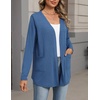 Zeagoo Cardigan Sweaters for Women 2026 Loose Fit Lightweight Fall Outfits(Blue)