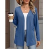 Zeagoo Cardigan Sweaters for Women 2026 Loose Fit Lightweight Fall Outfits(Blue)