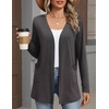 Zeagoo Cardigan Sweaters for Women 2026 Loose Fit Lightweight Fall Outfits(Grey)