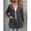 Zeagoo Cardigan Sweaters for Women 2026 Loose Fit Lightweight Fall Outfits(Grey)