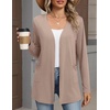 Zeagoo Cardigan Sweaters for Women 2026 Loose Fit Lightweight Fall Outfits(Khaki)