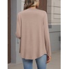 Zeagoo Cardigan Sweaters for Women 2026 Loose Fit Lightweight Fall Outfits(Khaki)