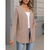 Zeagoo Cardigan Sweaters for Women 2026 Loose Fit Lightweight Fall Outfits(Khaki)