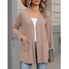 Zeagoo Cardigan Sweaters for Women 2026 Loose Fit Lightweight Fall Outfits(Khaki)