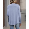 Zeagoo Cardigan Sweaters for Women 2026 Loose Fit Lightweight Fall Outfits(Light Blue)