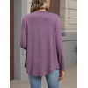 Zeagoo Cardigan Sweaters for Women 2026 Loose Fit Lightweight Fall Outfits(Purple)