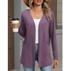 Zeagoo Cardigan Sweaters for Women 2026 Loose Fit Lightweight Fall Outfits(Purple)