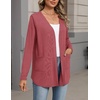 Zeagoo Cardigan Sweaters for Women 2026 Loose Fit Lightweight Fall Outfits(Red)