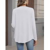 Zeagoo Cardigan Sweaters for Women 2026 Loose Fit Lightweight Fall Outfits(White)