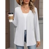Zeagoo Cardigan Sweaters for Women 2026 Loose Fit Lightweight Fall Outfits(White)