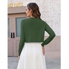 Zeagoo Cropped Cardigan Sweaters for Women Long Sleeve Shrug for Dresses(Army Green)