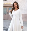 Zeagoo Cropped Cardigan Sweaters for Women Long Sleeve Shrug for Dresses(A-white)