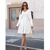 Zeagoo Cropped Cardigan Sweaters for Women Long Sleeve Shrug for Dresses(A-white)