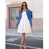 Zeagoo Cropped Cardigan Sweaters for Women Long Sleeve Shrug for Dresses(Blue)